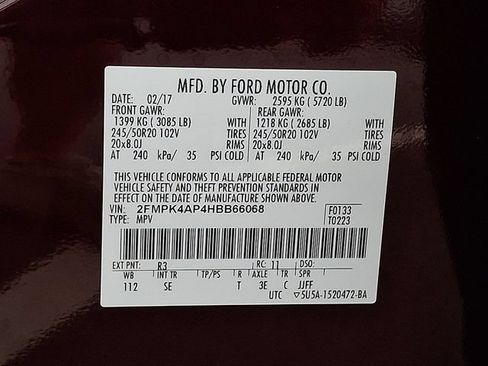 Used 2017 Ford Edge Sport w/ Equipment Group 401A AWD/4WD image 27