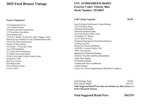 New 2025 Ford Bronco 4-Door image 2