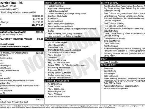 New 2026 Chevrolet Trax RS w/ Driver Confidence Package FWD image 29