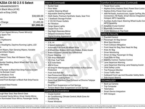 Certified 2025 MAZDA CX-50 AWD 2.5 S w/ Select Package image 35