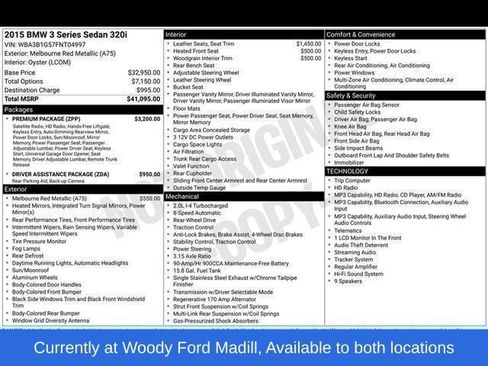 Used 2015 BMW 320i Sedan RWD image 1