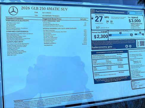 New 2026 Mercedes-Benz GLB 250 4MATIC image 16