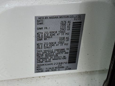 Used 2023 Nissan Pathfinder SL w/ Cargo Package FWD image 12