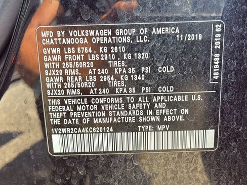 Used 2019 Volkswagen Atlas SE FWD image 38