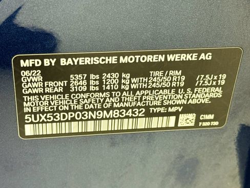 Used 2022 BMW X3 xDrive30i w/ Convenience Package AWD/4WD image 34