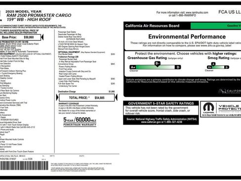 Used 2025 RAM ProMaster 2500 w/ Convenience Group FWD image 3