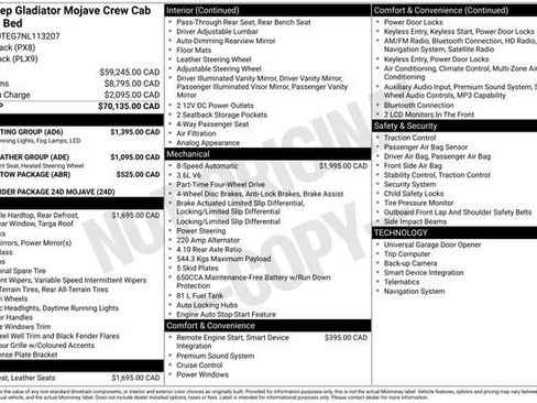 Used 2022 Jeep Gladiator Mojave w/ LED Lighting Group AWD/4WD image 50