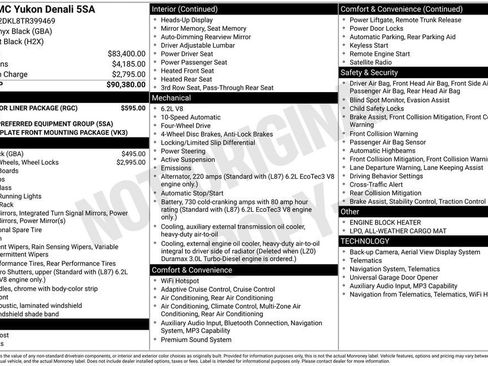 New 2026 GMC Yukon Denali w/ LPO, Floor Liner Package AWD/4WD image 26
