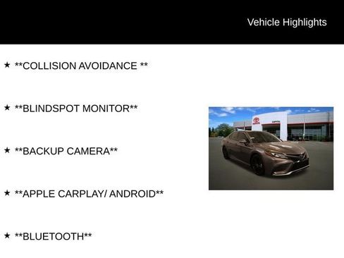 Used 2021 Toyota Camry XSE w/ Navigation Upgrade Package FWD image 2