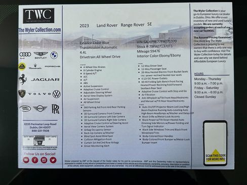 Used 2023 Land Rover Range Rover SE AWD/4WD image 49