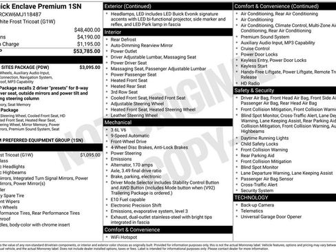 Used 2021 Buick Enclave Premium w/ Sun and Sites Package image 1