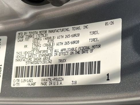 New 2026 Toyota Tundra Platinum AWD/4WD image 26