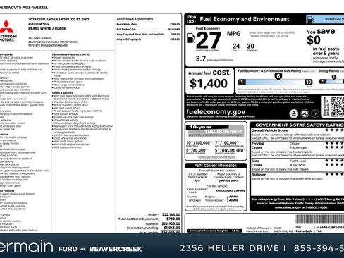 Used 2019 Mitsubishi Outlander Sport LE image 27