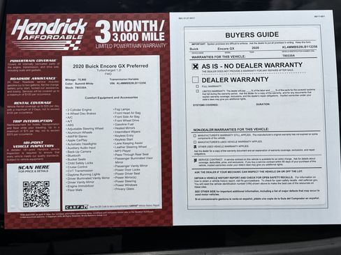 Used 2020 Buick Encore GX Preferred w/ Cold Weather Comfort Package FWD image 33