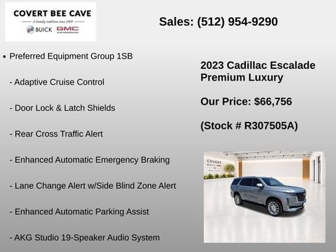 Used 2023 Cadillac Escalade Premium Luxury w/ LPO, Floor Liner Package AWD/4WD image 13