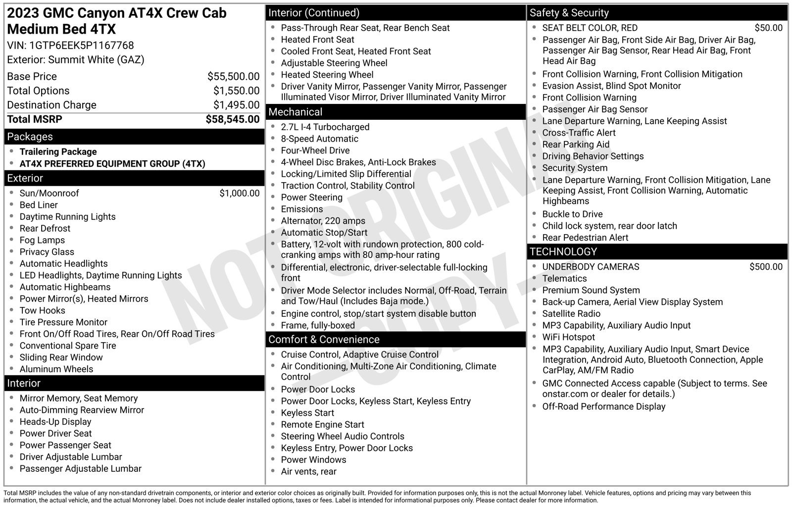 Used 2023 GMC Canyon AT4X AWD/4WD image 35