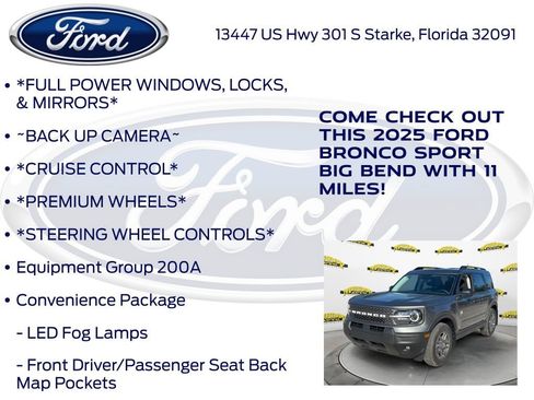 New 2025 Ford Bronco Sport Big Bend w/ Convenience Package AWD/4WD image 10