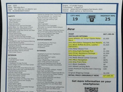 Used 2025 Mercedes-Benz GLC 43 AMG 4MATIC image 14