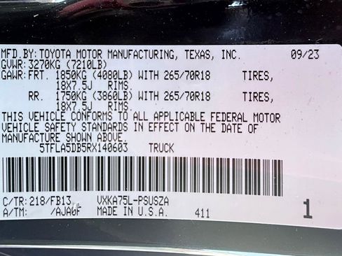 Used 2024 Toyota Tundra SR5 w/ SR5 Convenience Package AWD/4WD image 19