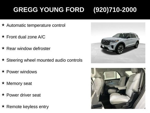New 2026 Ford Explorer Platinum w/ LUX Leather Package image 19