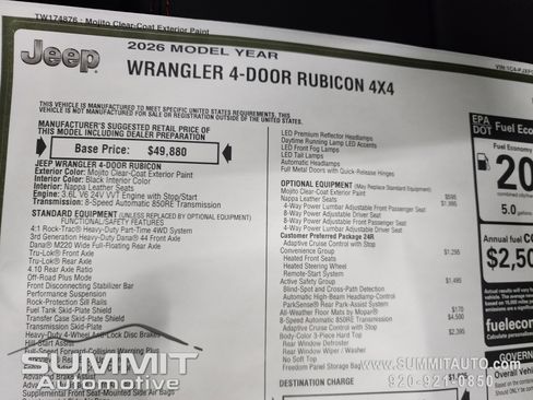 New 2026 Jeep Wrangler Unlimited Rubicon image 10