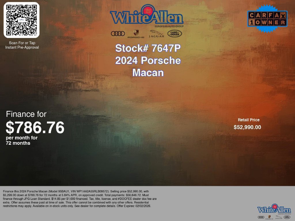 Certified 2024 Porsche Macan AWD/4WD image 3