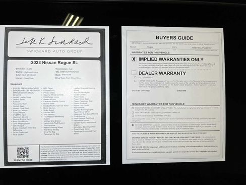 Used 2023 Nissan Rogue SL w/ SL Premium Package FWD image 44