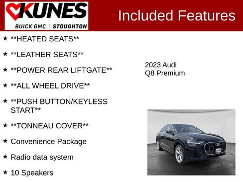 Used 2023 Audi Q8 Premium w/ Convenience Package AWD/4WD image 3
