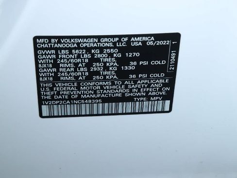 Used 2022 Volkswagen Atlas SE FWD image 21