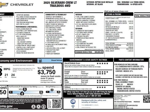 Used 2025 Chevrolet Silverado 1500 LT Trail Boss image 3