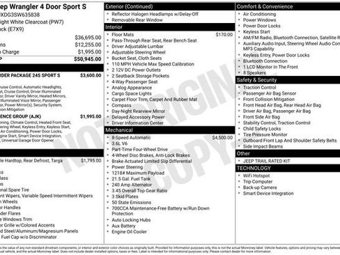 New 2025 Jeep Wrangler Unlimited Sport AWD/4WD image 31