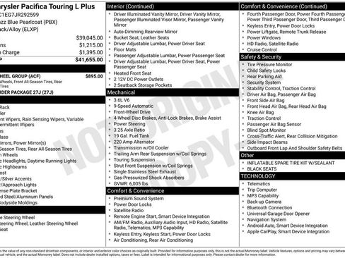 Used 2018 Chrysler Pacifica Touring-L Plus w/ Tire & Wheel Group image 28