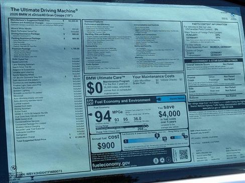 New 2026 BMW i4 xDrive40i w/ Premium Package AWD/4WD image 20