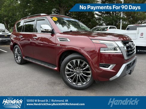 Used 2021 Nissan Armada Platinum w/ Captain's Chairs Package AWD/4WD image 1