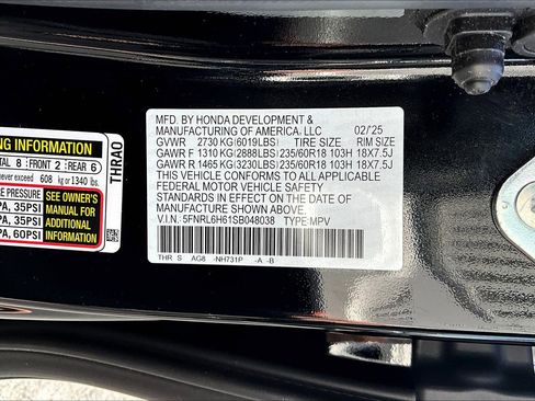 Certified 2025 Honda Odyssey EX-L image 19