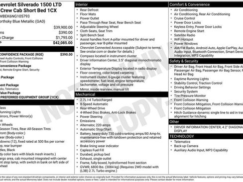 Used 2022 Chevrolet Silverado 1500 Custom w/ Safety Confidence Package image 6