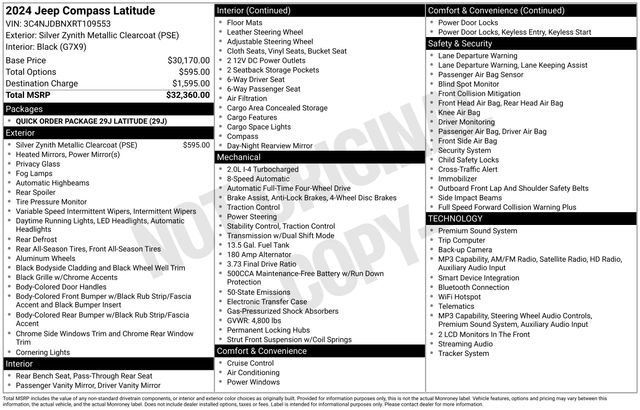 Used 2024 Jeep Compass Latitude AWD/4WD image 2