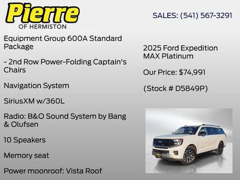 Certified 2025 Ford Expedition Max Platinum image 7