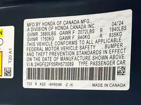 Used 2024 Honda Civic Sport image 12