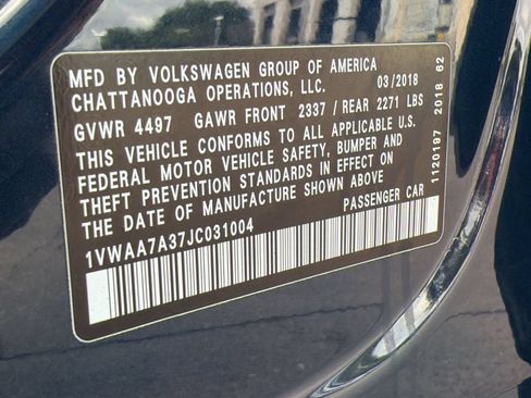 Used 2018 Volkswagen Passat 2.0T R-Line FWD image 24