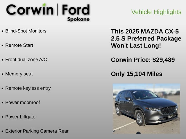 Used 2025 MAZDA CX-5 AWD 2.5 S w/ Preferred Package image 6
