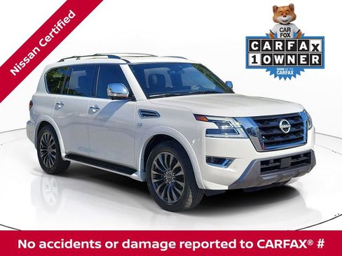 Certified 2022 Nissan Armada Platinum w/ Captain's Chairs Package image 1