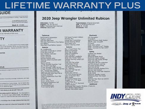 Used 2020 Jeep Wrangler Unlimited Rubicon w/ Advanced Safety Group AWD/4WD image 17