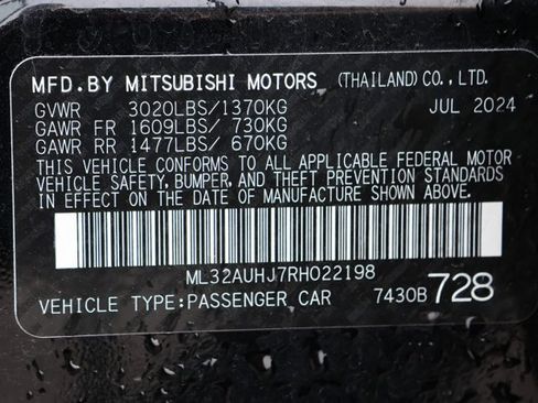 Used 2024 Mitsubishi Mirage ES FWD image 16