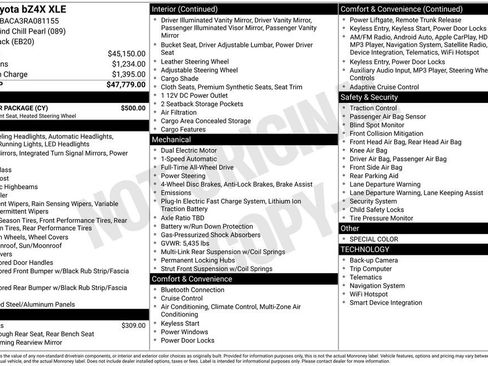 Used 2024 Toyota bZ4X XLE w/ Weather Package image 28