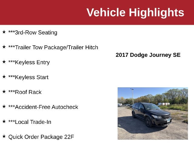 Used 2017 Dodge Journey SE w/ Flexible Seating Group FWD image 10