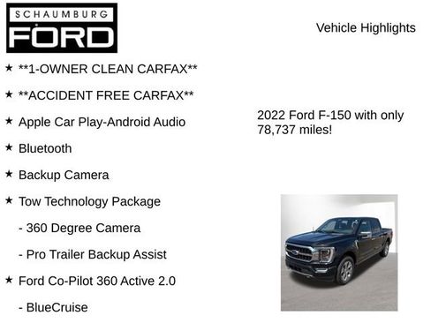 Used 2022 Ford F150 Platinum w/ Equipment Group 701A High AWD/4WD image 8