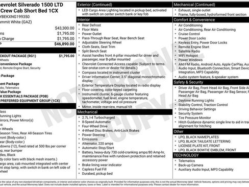 Used 2022 Chevrolet Silverado 1500 Custom w/ LPO, Blackout Package AWD/4WD image 3
