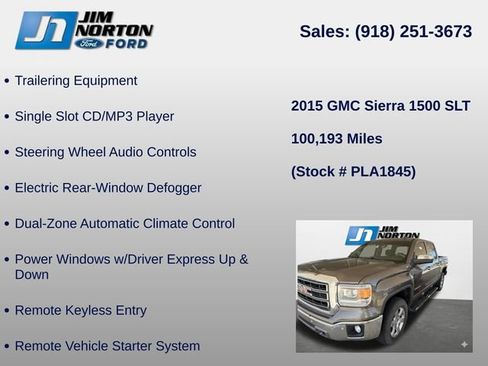 Used 2015 GMC Sierra 1500 SLT w/ SLT Crew Cab Value Package AWD/4WD image 15