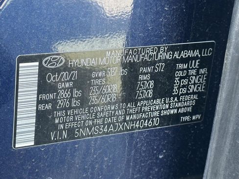 Used 2022 Hyundai Santa Fe SEL w/ Convenience + Premium Package FWD image 15